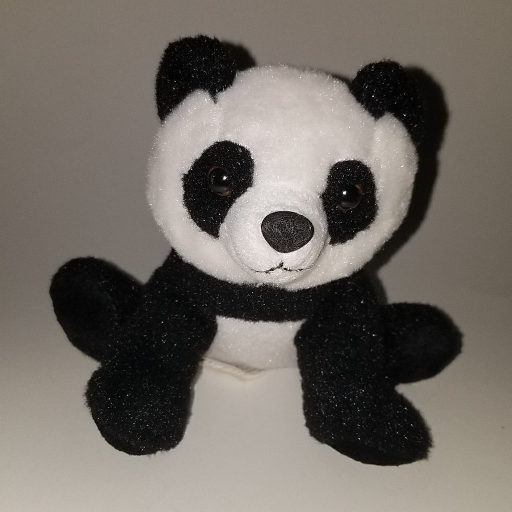 Scholastic Black White Panda Bear Plush 5" Soft Lovey Stuffed Animal Toy